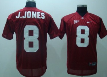 Alabama Crimson Tide #8 J.Jones Red NCAA Jerseys